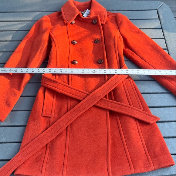 Express; Bold Orange Wool Pea Coat; Mint Condition (NWT); Woman’s M - Picture 6 of 9